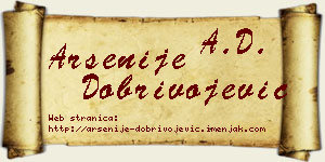 Arsenije Dobrivojević vizit kartica